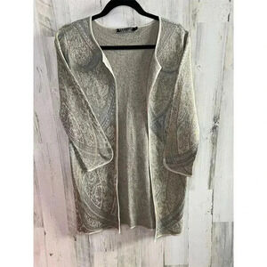 Peruvian Connection Women's Paisley Cardigan Sweater Multicolor Size M